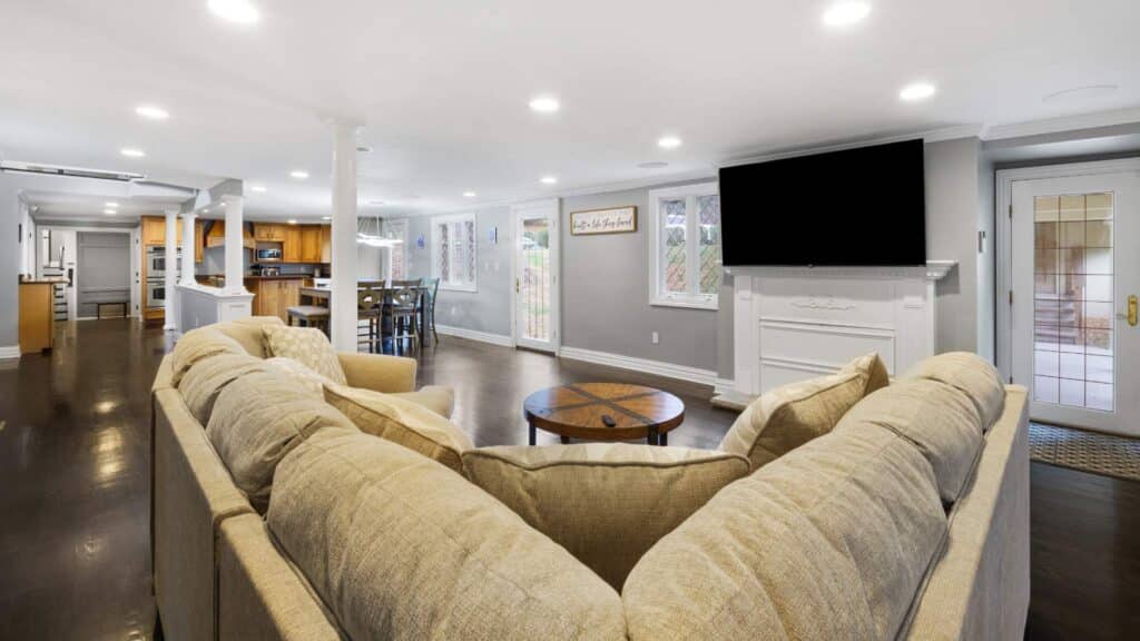 Comfortable counseling couch at an Alcohol Rehab in New Jersey at NJ Recovery Solutions, designed for a welcoming therapy environment