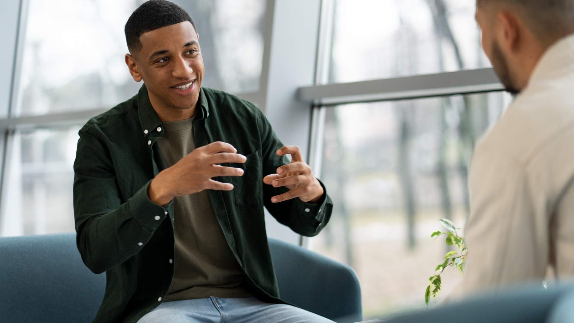 Man participating in an individual counseling session as part of Mental Health Treatment in New Jersey