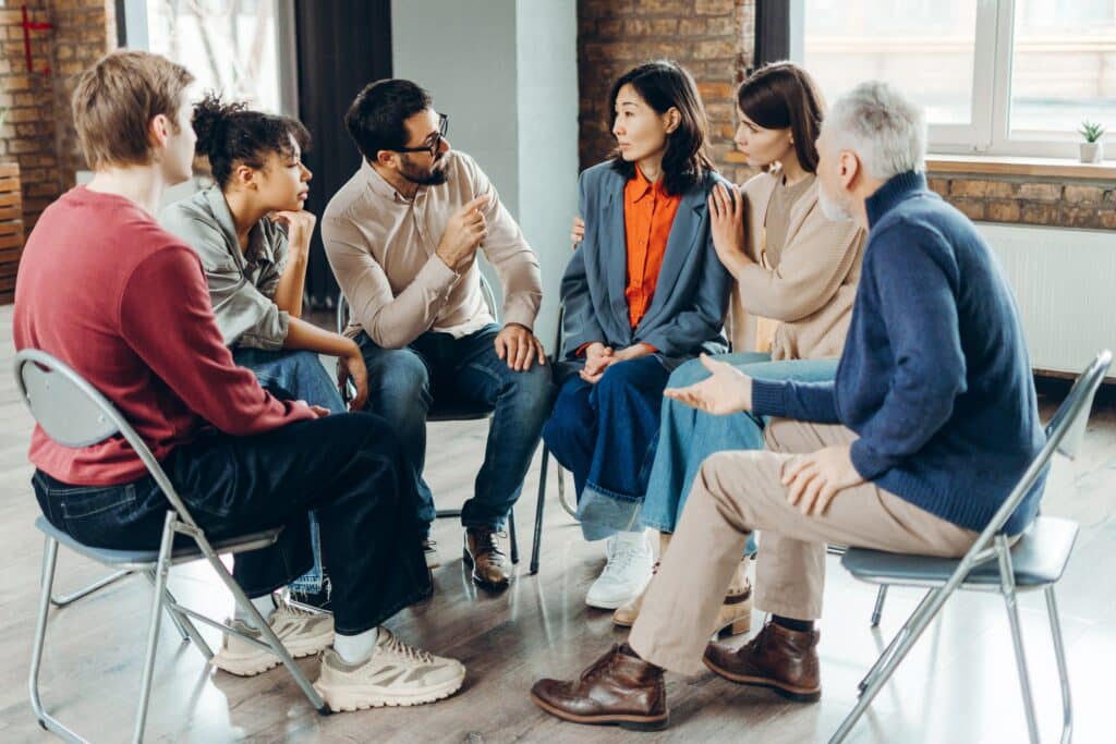 Group therapy session at New Jersey Recovery Solutions for addiction treatment