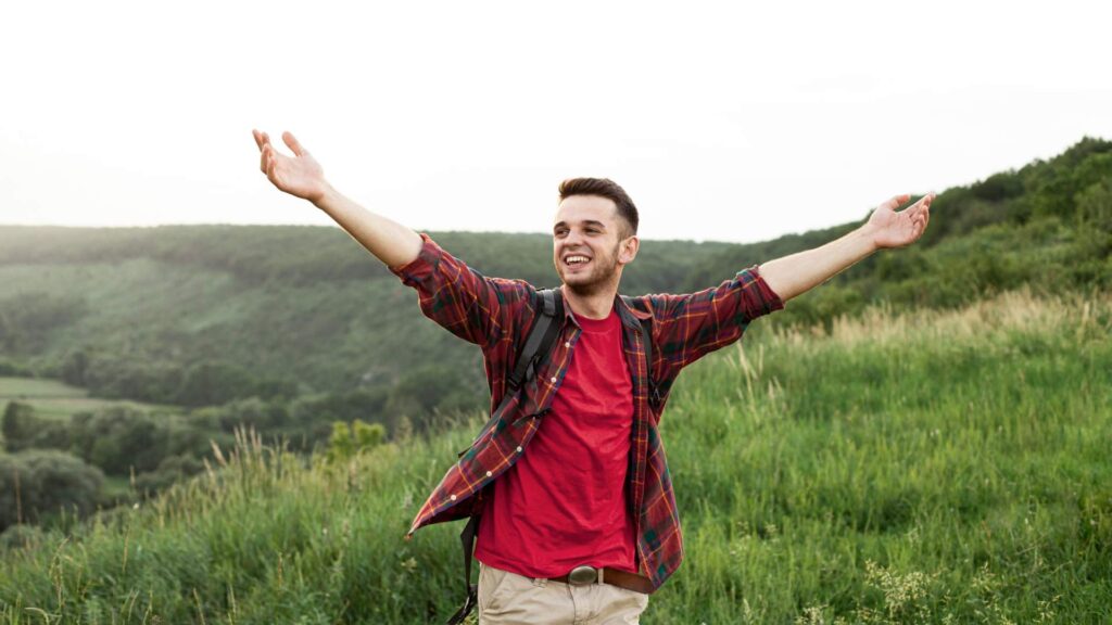 Smiling, confident man celebrating recovery after Meth Addiction Treatment in New Jersey at New Jersey Recovery Solutions