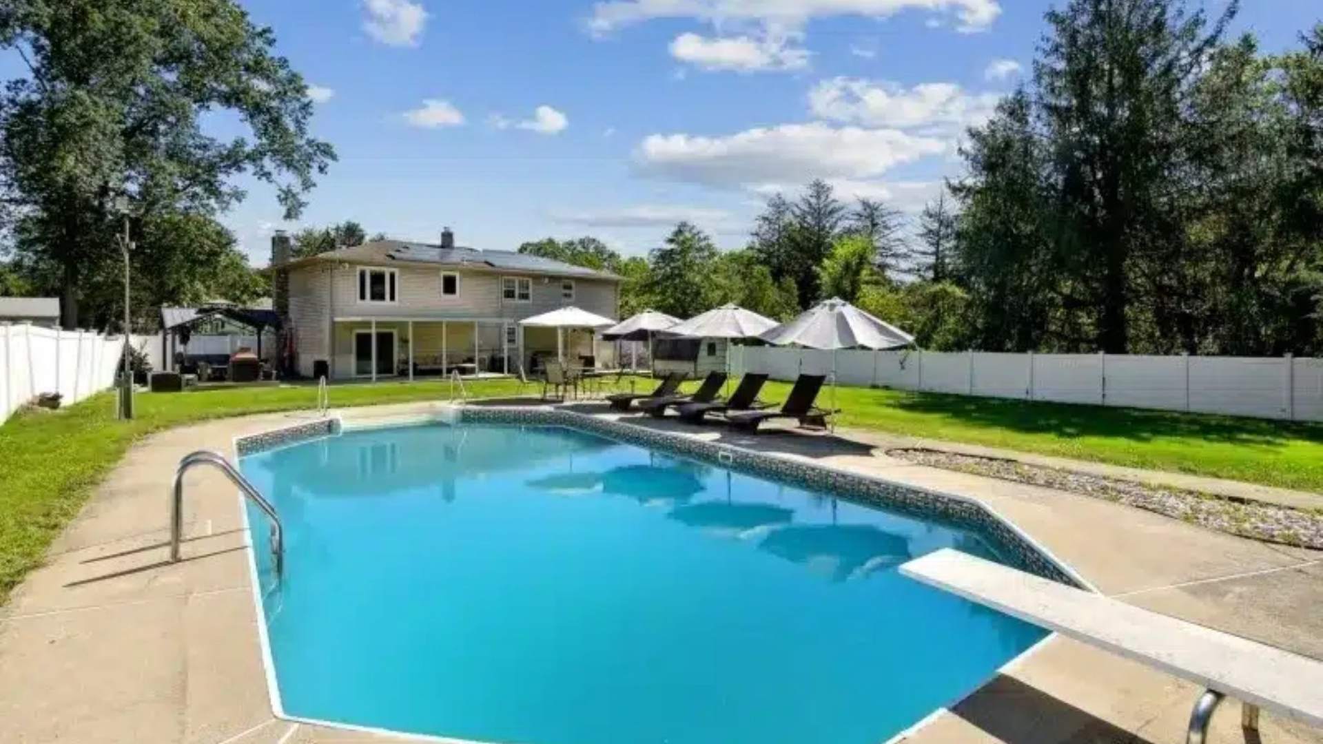 Outdoor swimming pool at NJ Recovery Solutions, supporting holistic outpatient drug rehab in New Jersey